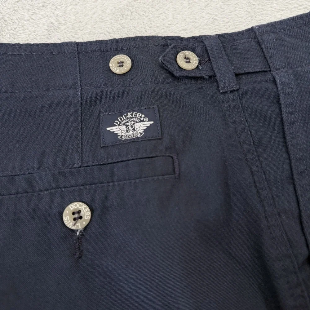 VTG Levi's x Dockers Pleated Shorts Mens 38 Blue Cotton Golf Classic USA 90s NWT